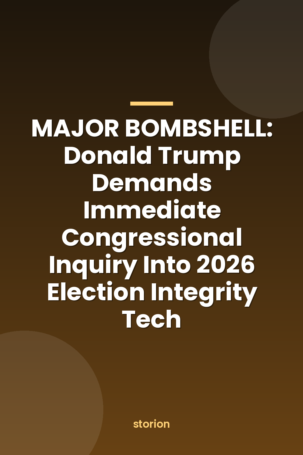MAJOR BOMBSHELL: Donald Trump Demands Immediate Congressional Inquiry Into 2026 Election Integrity Tech