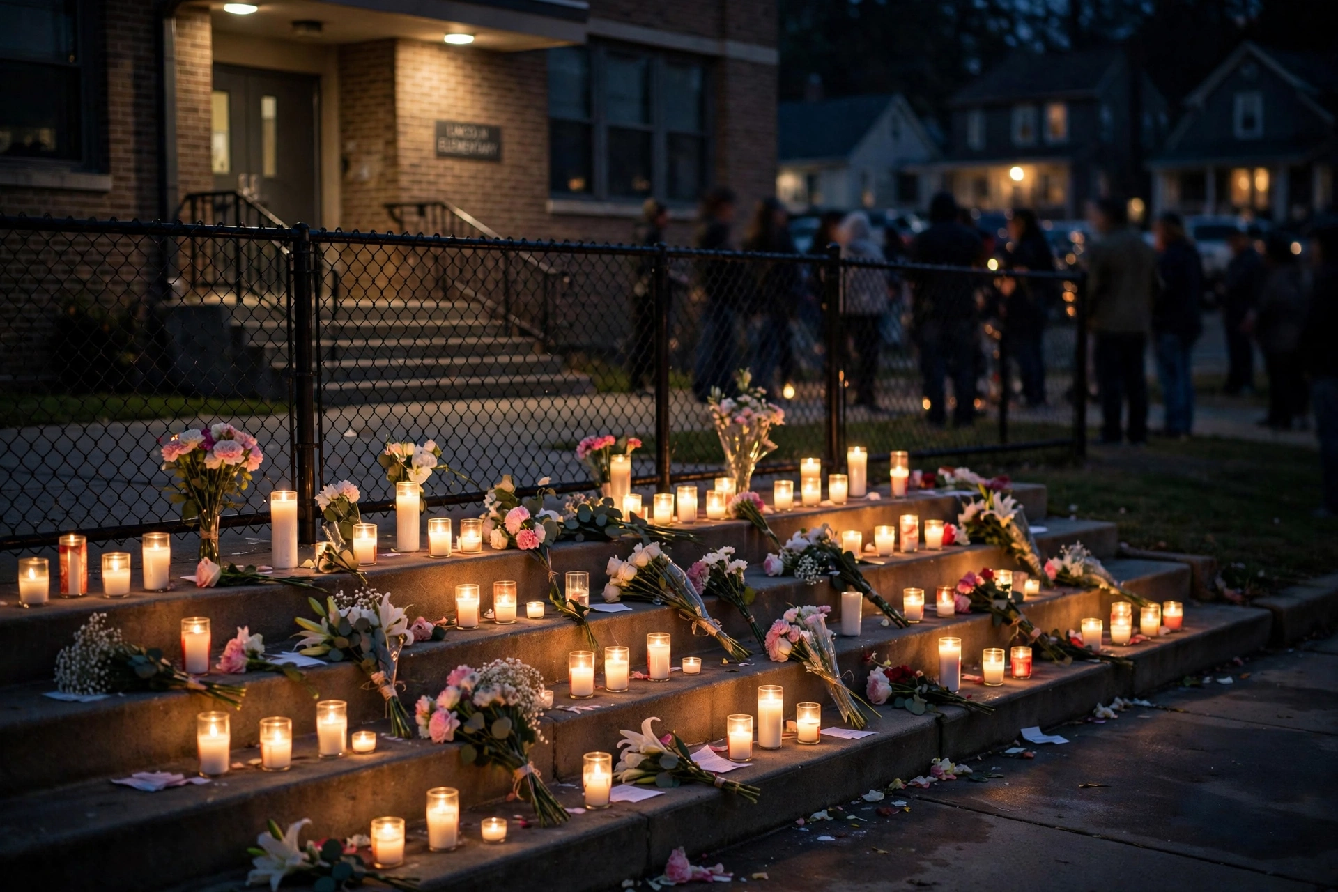 Candlelight vigil for the victims of the Bend, Oregon school shooting